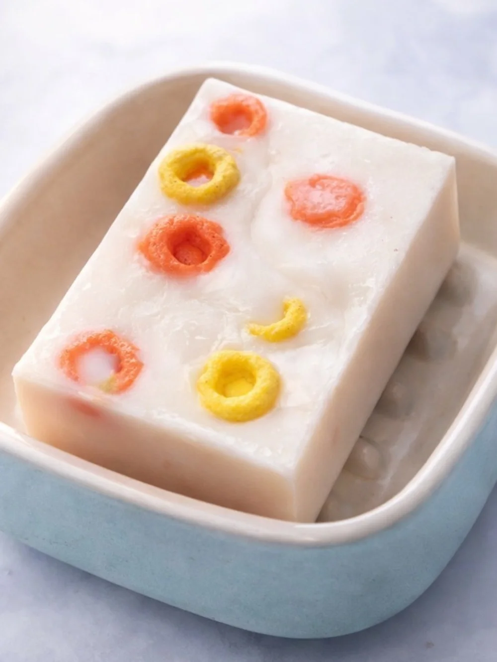 Vanilla cherry soap 3x2in 8oz goat / donkey milk based